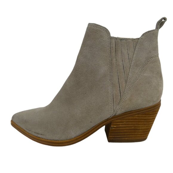 Marc Fisher Teona Pointed Toe Ankle Boot Size 8.5 Light Gray/Taupe #1446 - Picture 1 of 10